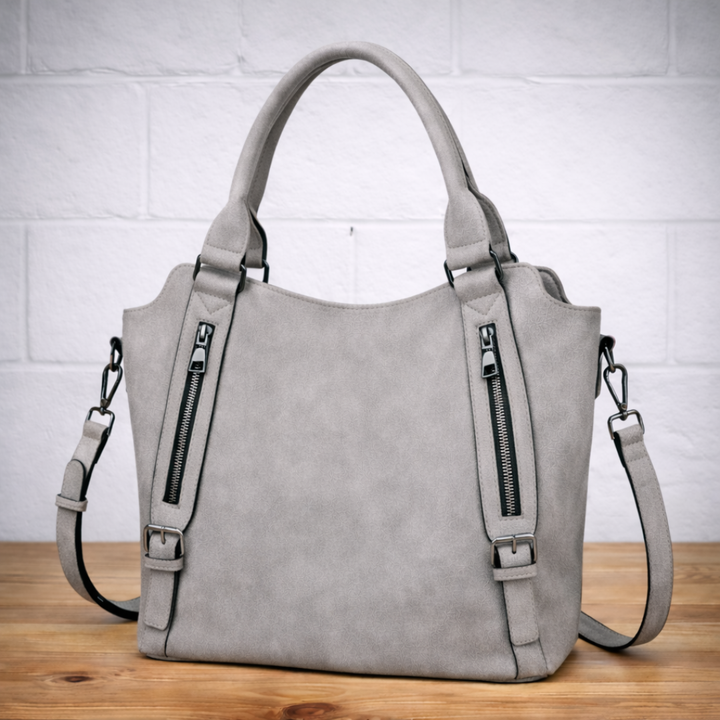 Everyday tote bag styled for work and errands
