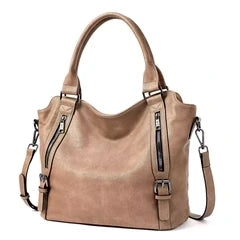 Marcella everyday tote bag in light brown faux leather
