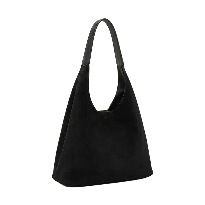 Mila Daily Hobo Bag — soft suede-effect, single shoulder strap view