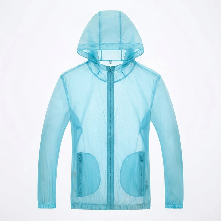 Men's ultralight rain jacket flat lay, bright green