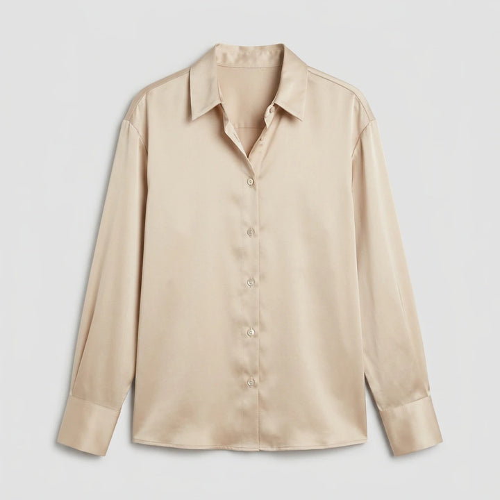 Satin blouse sleeve and cuff detail